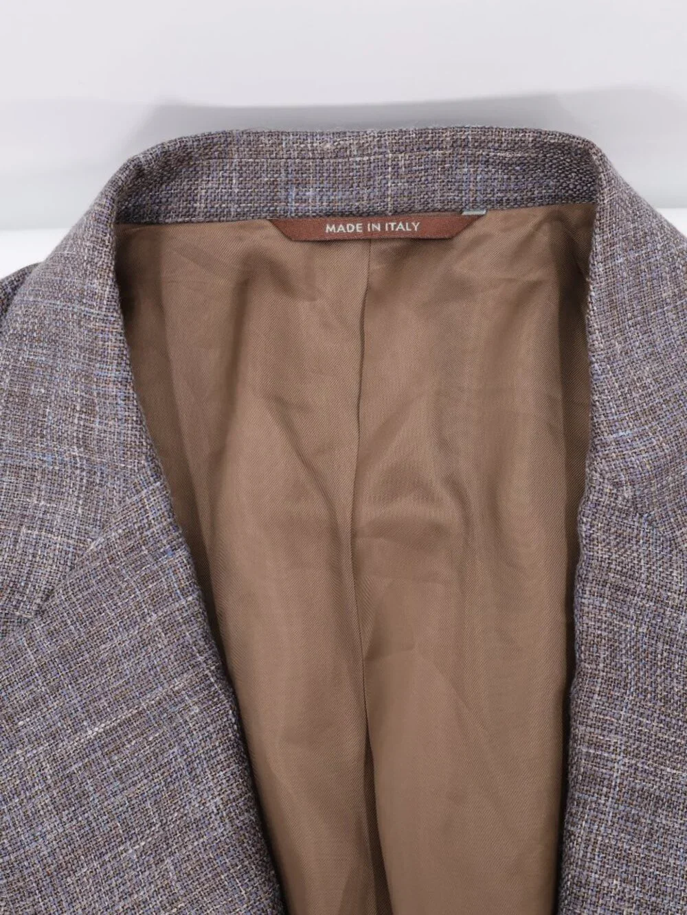 Canali Kei Sport coat mens 52R Slim Wool Silk Linen Unstructured gray with blue